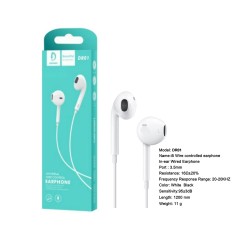 FONES DE OUVIDO DE CONTROLE DE FIO DENMAN DR01 BRANCO FONES DE OUVIDO DE CONTROLE DE FIO DENMAN DR01 BRANCO